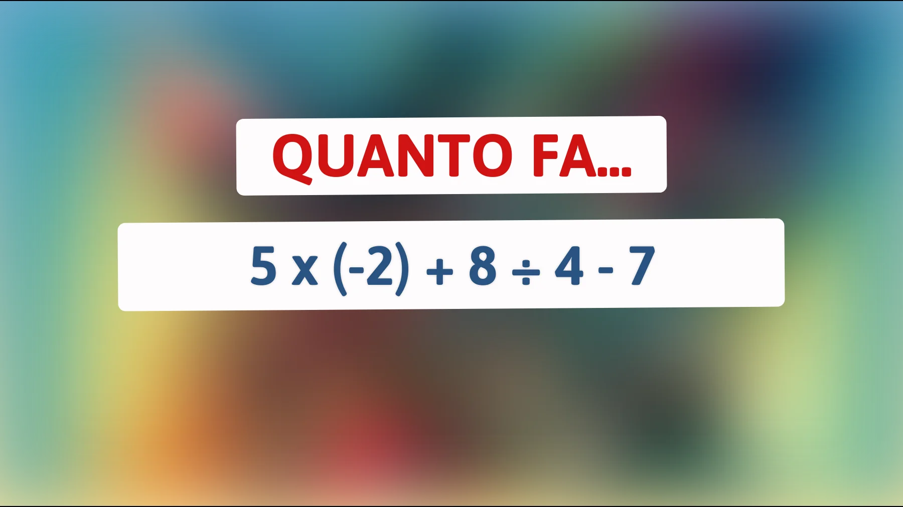 "Sfida il tuo cervello: Sei abbastanza intelligente per risolvere questo indovinello matematico?""