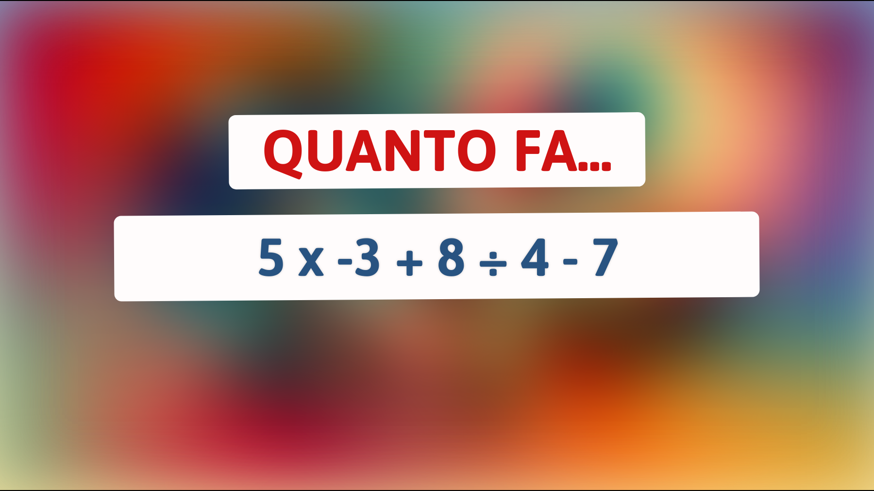 \"Sfida la tua mente: riesci a risolvere questo semplice, ma ingannevole enigma matematico?\""