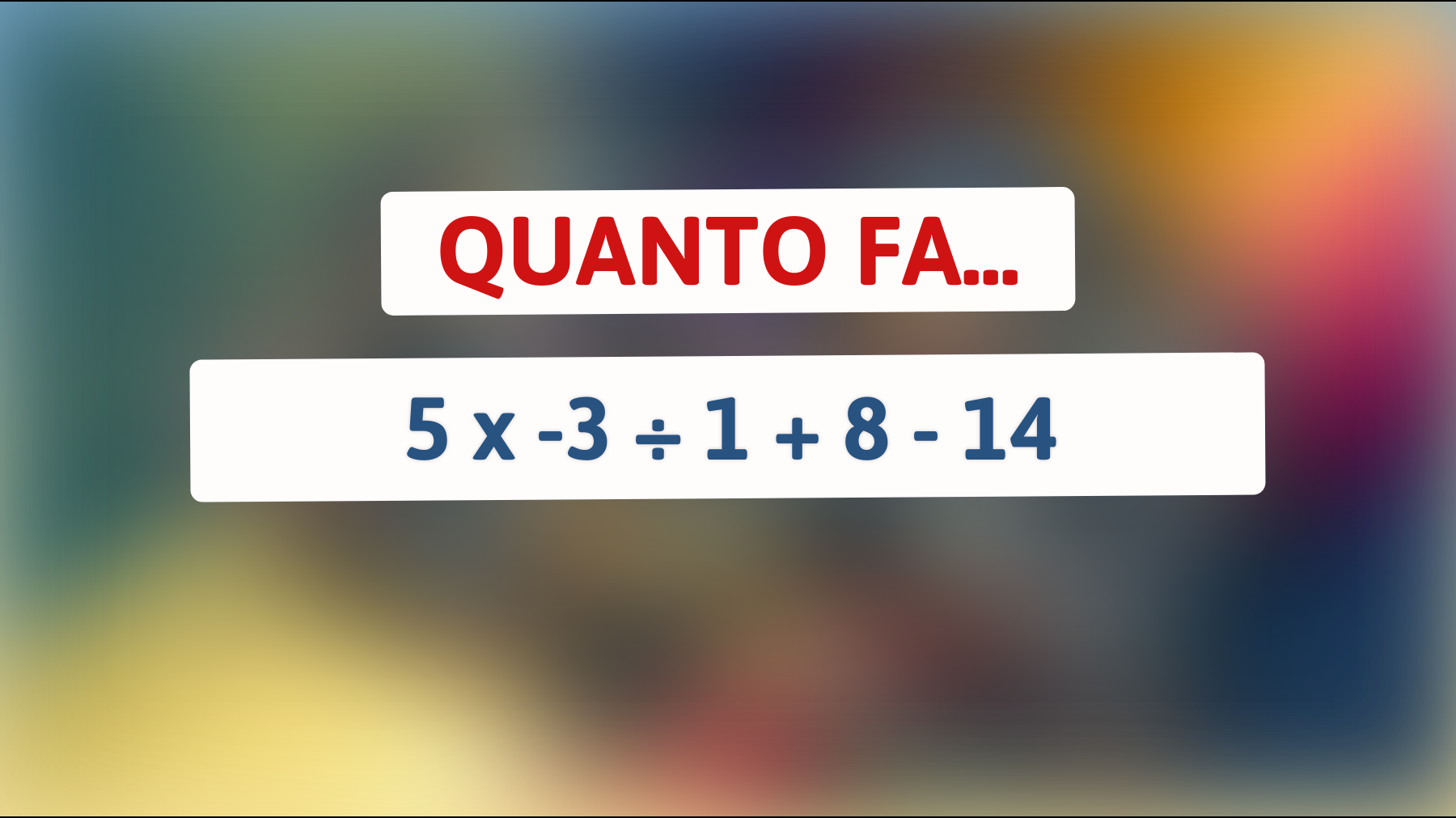 Metti alla prova il tuo cervello: solo i veri geni risolvono questo semplice enigma matematico che tutti sbagliano!"