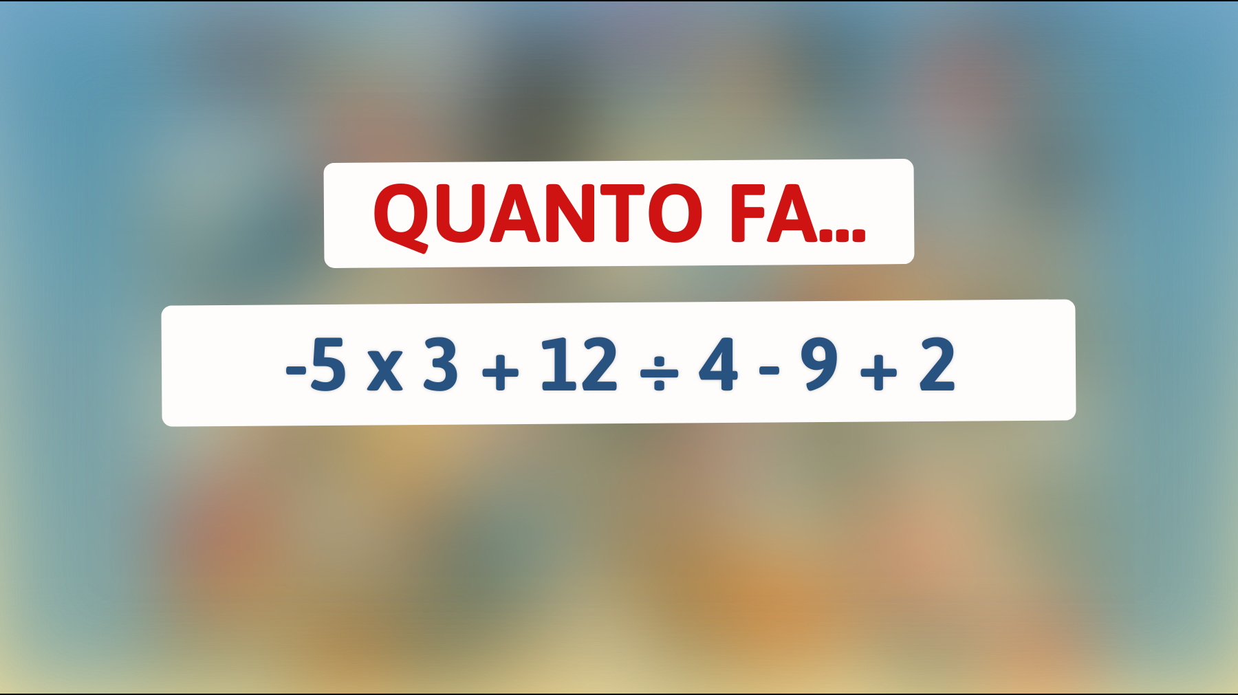 Sfida il tuo cervello: solo il 5% delle persone indovina la risposta giusta a questo semplice calcolo!"