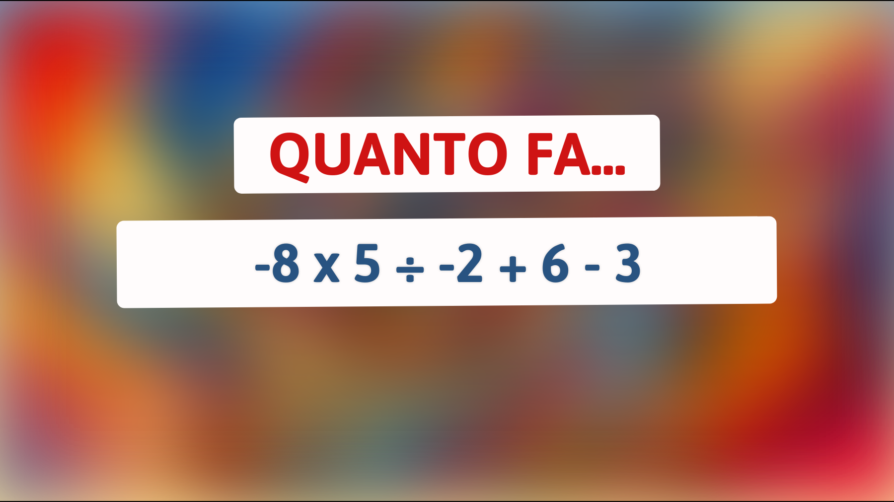 \"Il rompicapo matematico che solo il 1% riesce a risolvere: Sei abbastanza geniale?\""