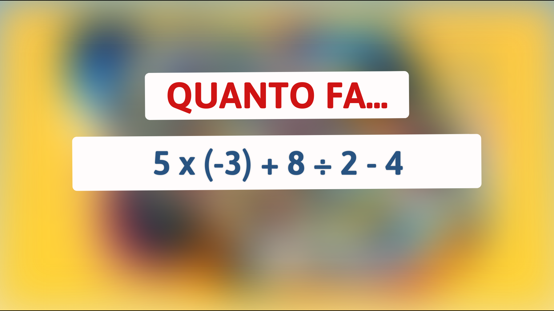 \"Solo i veri geni riescono a risolvere questo rompicapo matematico: sei tra loro?\""