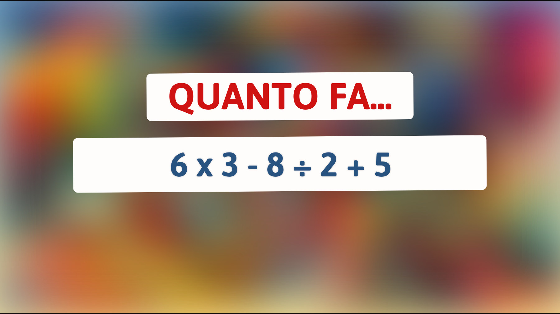 La sfida mentale che solo il 1% delle persone riesce a risolvere: puoi farcela?"